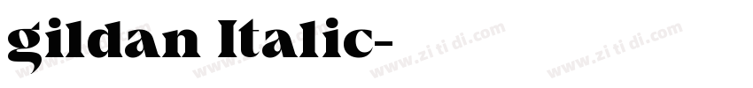 gildan Italic字体转换